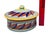 Vintage F.lli Mari Deruta Italy Majolica Hand Painted Geometric Lidded Bowl For Sale - Image 4 of 5