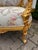 1970s 1970 French Louis XVI Gold Beech Damask Settee 1pc For Sale - Image 5 of 12