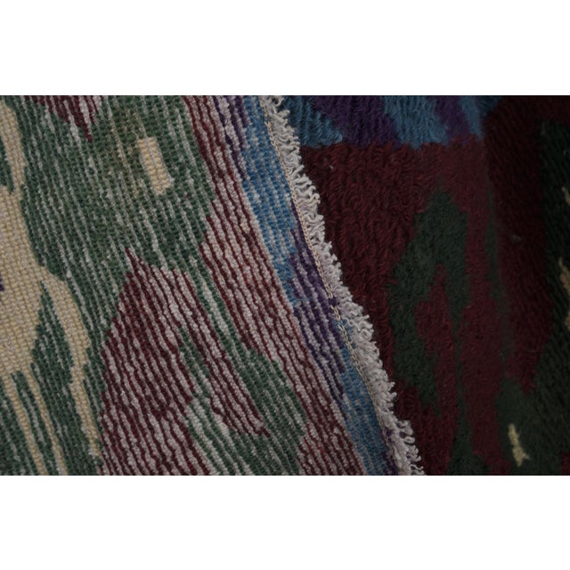 1960s Vintage Wool Turkish Tulu Rug 4'4'' X 5' For Sale - Image 10 of 11