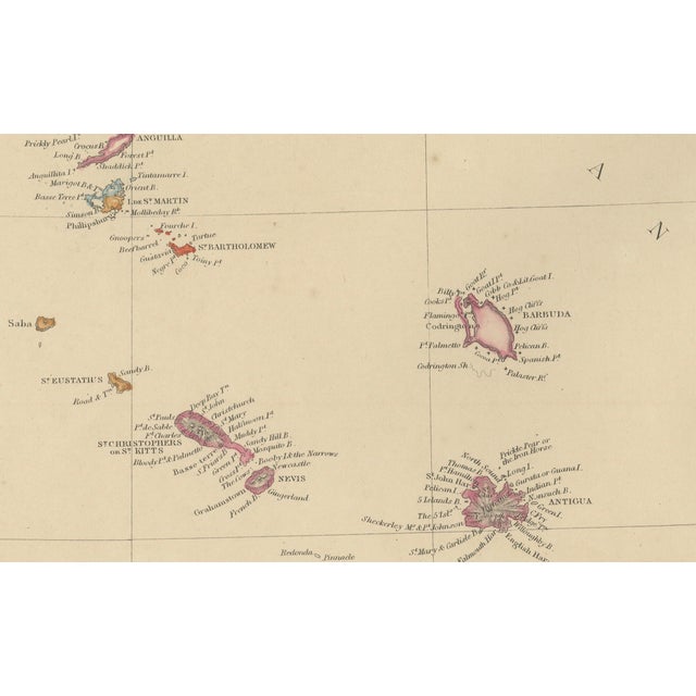 Antique Map of Cuba, Hispaniola, Puerto Rico and the Leeward Islands, 1860 For Sale - Image 9 of 11