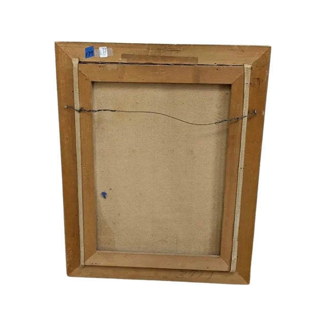 Wood Vintage Arthur Horsfall Oil Painting on Canvas Self Portrait, Artist Signed, 1946 For Sale - Image 7 of 8