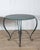 Teal Pair of Late 19th / Early 20th-Century Lacquered Iron Round Tables For Sale - Image 8 of 11
