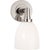 Wilton Single Bath Light in Polished Nickel with White Glass Designer: Chapman & Myers Height: 10.25" Extension: 8.75"...