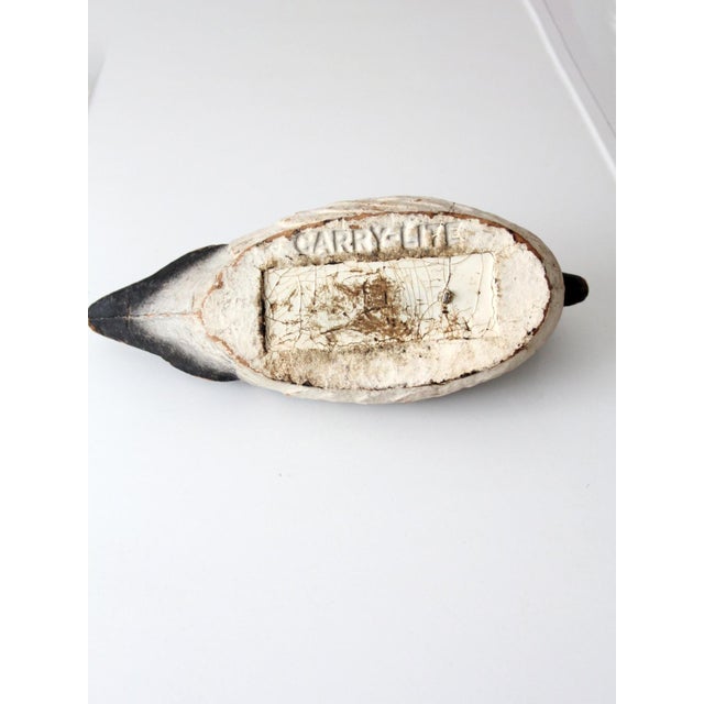 Vintage Carry Lite Mallard Hen Duck Decoy For Sale - Image 11 of 12