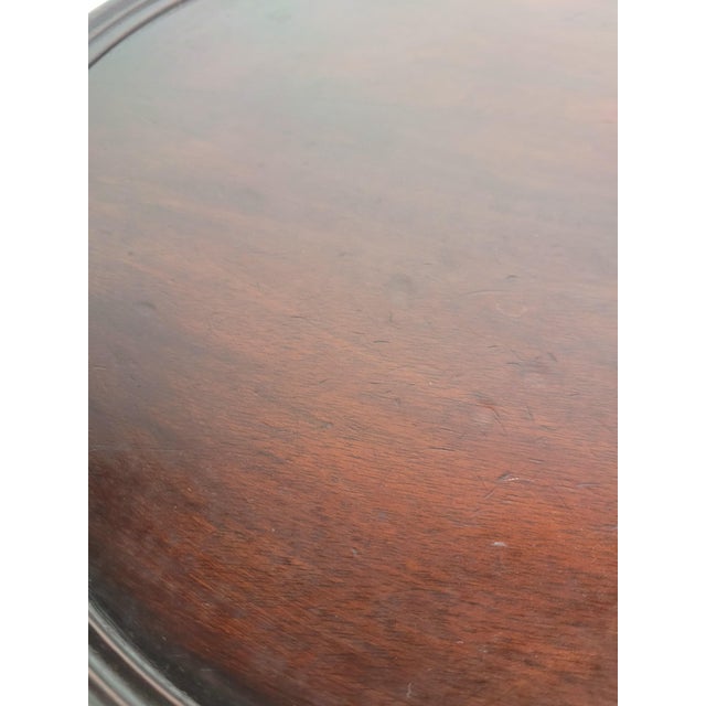 19th Century Victorian English Tripod Circular Wine Table in Mahogany, 1890 For Sale - Image 5 of 13