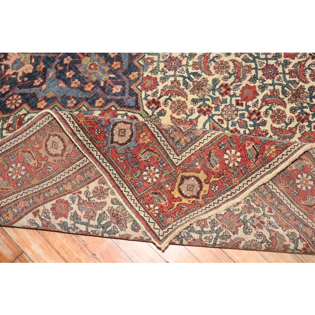 Early 20th Century Early 20th Century Ivory Field Persian Bidjar Rug - 4'7" x 7'7" For Sale - Image 5 of 12