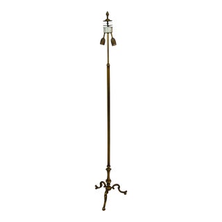 Vintage Brass Art Deco Floor Lamp For Sale