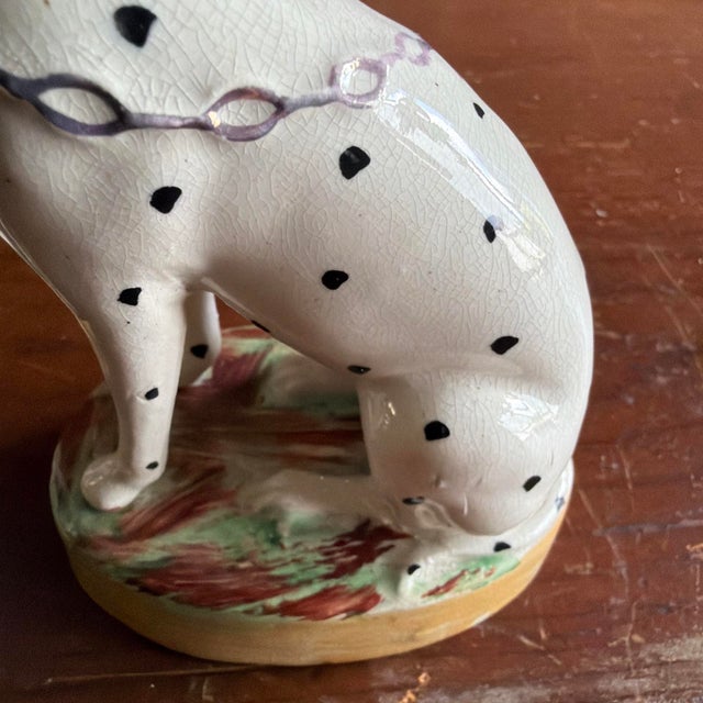 Late 19th Century A Very Nice Pair of Antique Staffordshire Dalmatian Figures, Circa 1870 For Sale - Image 5 of 18