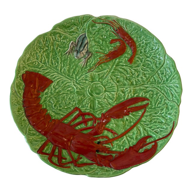 Majolica Lobster Platter Choisy Le Roi, French c.1930 For Sale