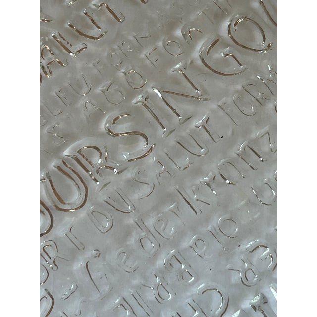 Mid-Century Modern Vintage Glass Cheese Serving Tray For Sale - Image 3 of 6