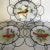 1940s Framed Hand Painted Birds on Porcelain Plates in Floral Pattern Wire Frame - Set of 3 For Sale - Image 11 of 13