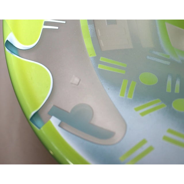 Vintage 87 Blown James Parsons Relief Art Deco Art Studio Glass Centerpiece Bowl For Sale In New York - Image 6 of 12