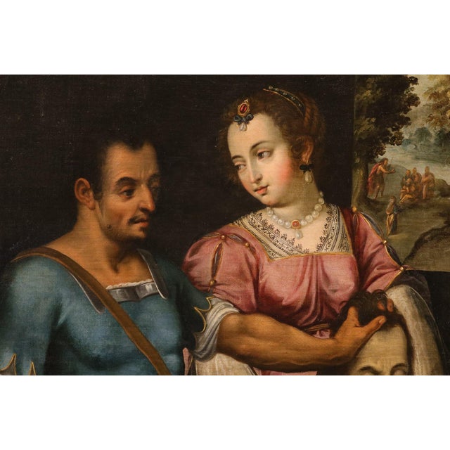 Bernardino Campi, Salome with the Head of Battista Campi, 1580, Oil on Canvas For Sale - Image 9 of 15