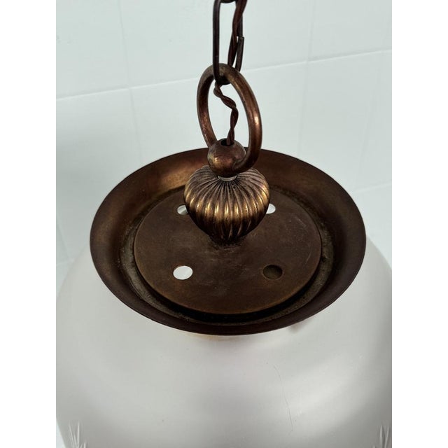 Vintage Glass and Brass Lantern, 1960s For Sale - Image 11 of 15