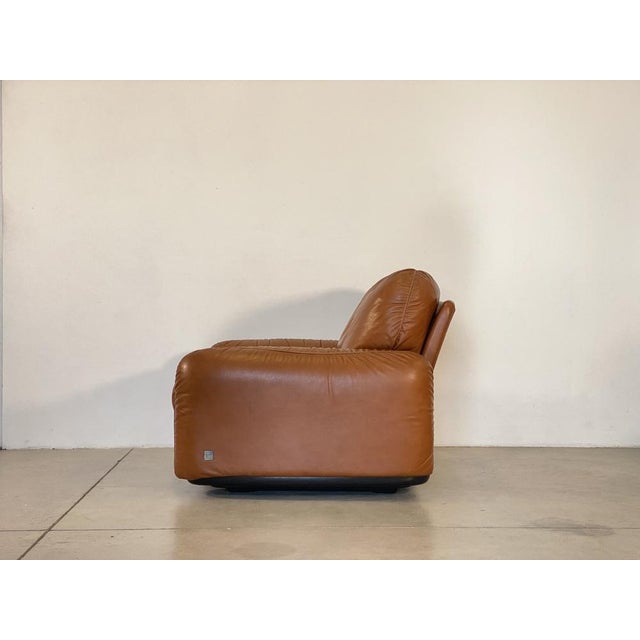 Set of Piumotto Model Leather Armchairs by Arrigo Arrigoni for Busnelli, 1970s For Sale - Image 9 of 18