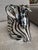 Fitz and Floyd Silver and Black Ceramic Zebra Vase For Sale - Image 9 of 10