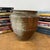 Ceramic Rustic Brown Pottery Planter Jar with Pattern and Drip Glaze For Sale - Image 7 of 13
