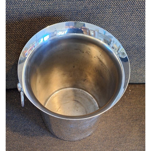 Vintage Champagne Cooler in Silver-Plated Metal by H.R.W. Fink, 1970s For Sale - Image 4 of 6