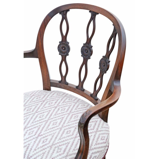 Antique Mahogany Elbow Chair, 1800s For Sale - Image 5 of 10