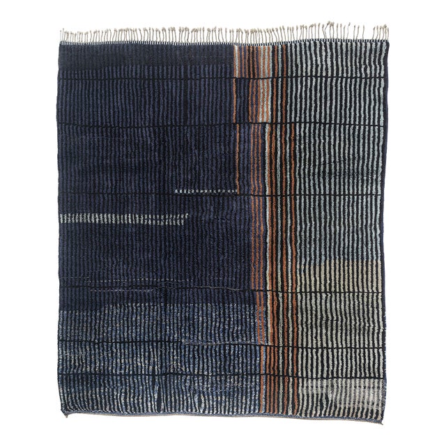 Timeless Hand-Knotted Wool Rug by Azele Studio For Sale