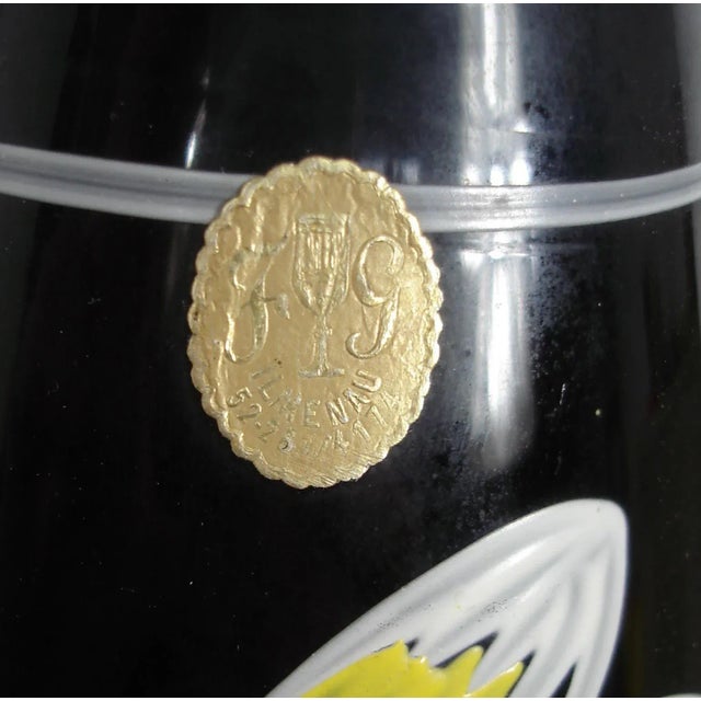 Mid-Century German Glass Vase with Floral Design from Ilmenau Glas, 1950s For Sale - Image 4 of 5