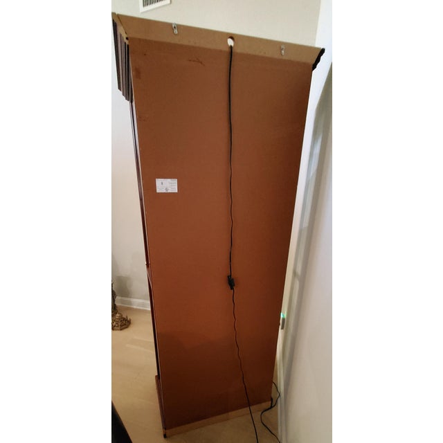 2000 - 2009 Pulaski Heritage Lighted, Lockable Display Cabinet With Patented Two-Way Sliding Glass Door For Sale - Image 5 of 6