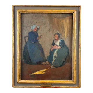 Myron G. Barlow, “A Little Sunlight,” 1911, American Impressionist Oil Painting For Sale