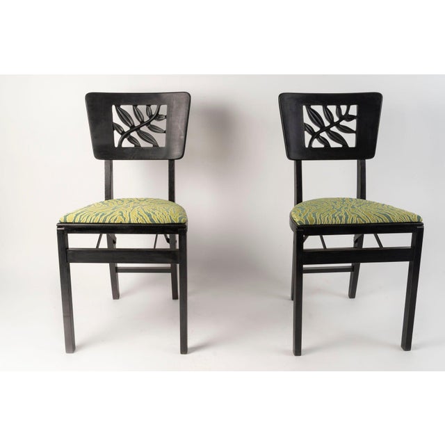 Folding Chairs from Stakmore, New York, 1930s, Set of 4 For Sale - Image 3 of 12