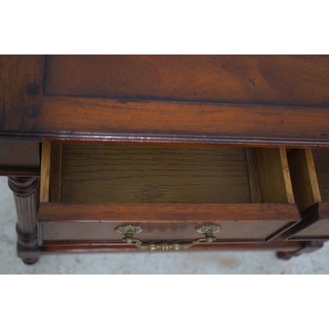 Jonathan Charles Jonathan Charles Mahogany 2 Drawer Console For Sale - Image 4 of 18