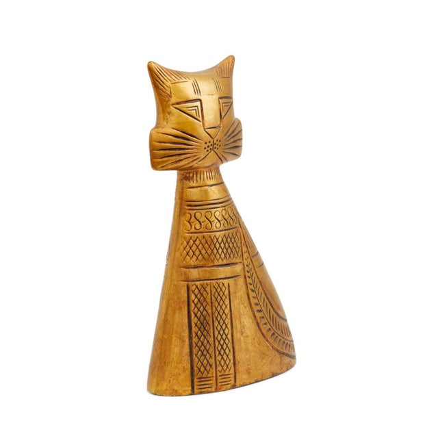 Mid-Century Modern Mid 20th Century Mid-Century Modern Hedi Schoop "Turnabout Cat" Pottery Figure For Sale - Image 3 of 4