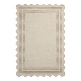 Chris Loves Julia x Loloi Scottie Ivory / Grey 18" x 18" Sample Rug For Sale