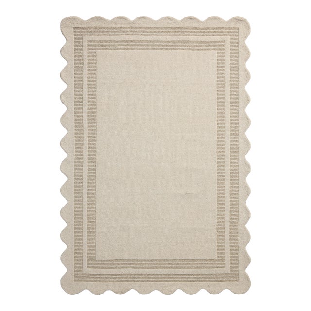 Chris Loves Julia x Loloi Scottie Ivory / Grey 18" x 18" Sample Rug For Sale