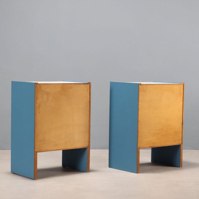 Blue Nightstands, Set of 2 For Sale - Image 8 of 9