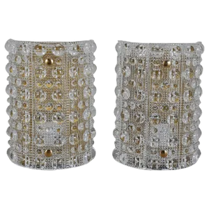 Large Wall Lights by Orrefors - a Pair