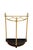 An attractive English brass demi-lune stick stand, divided into five practical sections and adorned with decorative...