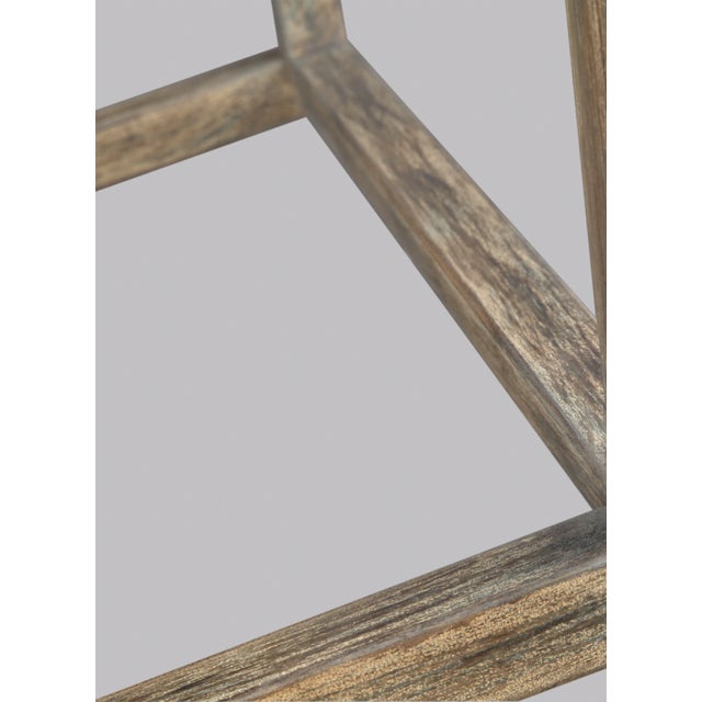 Sean Lavin by Visual Comfort Studio Gannet Large Chandelier, Weathered Oak Wood/Antique Forged Iron For Sale In Greenville, SC - Image 6 of 9