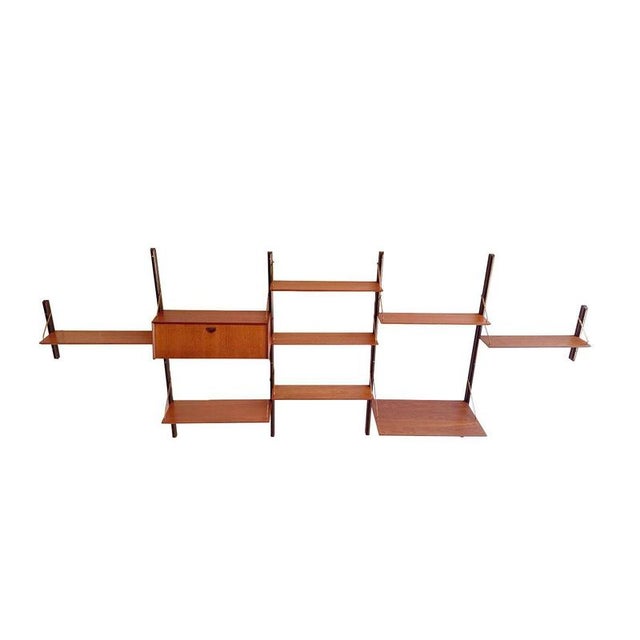 Vintage Five-Piece Wall Unit with Desk by Louis Van Teeffelen, 1960s For Sale - Image 6 of 10