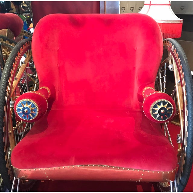 Metal Modern Mattia Bonetti Red Chair Oversized Throne For Sale - Image 7 of 13