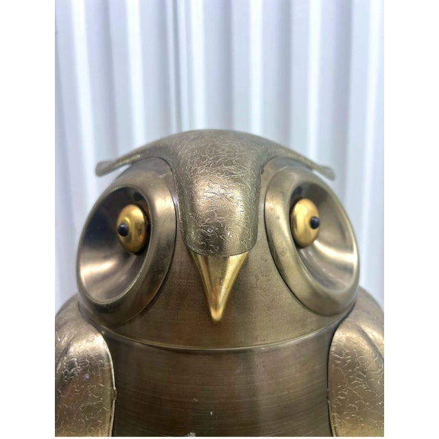 Mid-Century Modern 1970's Seymour Mann Italian Design Owl Form Ice Bucket. For Sale - Image 3 of 8