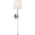Suzanne Kasler for Visual Comfort Signature Camille Large Tail Sconce in Polished Nickel with Linen Shade For Sale