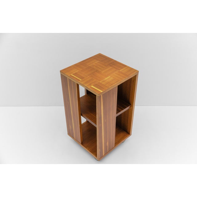 Scandinavian Rollable 4-Sided Bookcase in Pine, 1960s For Sale - Image 10 of 12