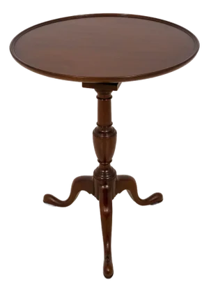 Kittinger Cw-11 Mahogany Tilt-Top Round End Table