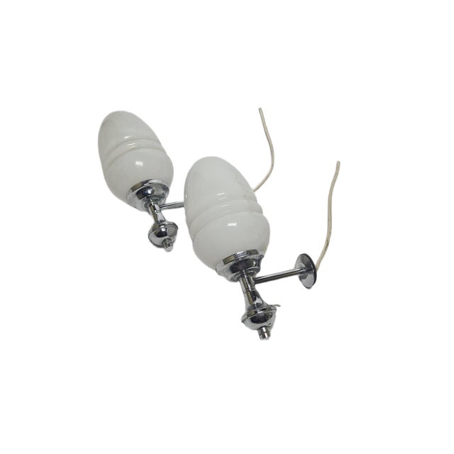 Art Deco Style Sconces, Poland, 1970s, Set of 2 For Sale - Image 3 of 12