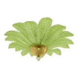Murano Style Glass Sputnik Chandelier Flush Mount, Mazzega Zuccheri Venini Barovier Style For Sale
