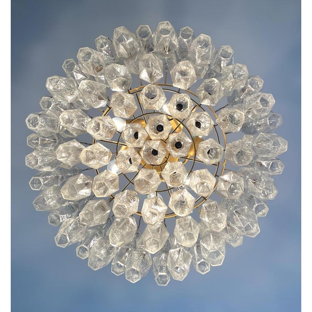 Metal Murano Glass Chandeliers, 1990s, Set of 2 For Sale - Image 7 of 10