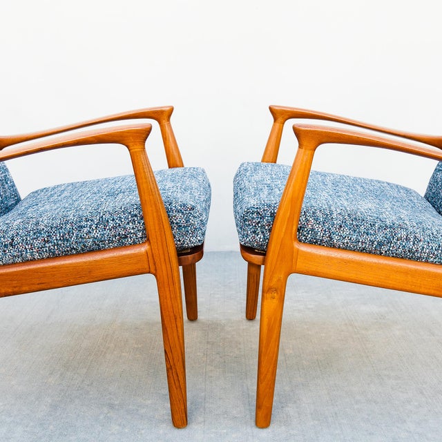 Restored 1960s Danish Teak Lounge Chairs by Erik Andersen & Palle Pedersen for Horsnaes For Sale - Image 15 of 16