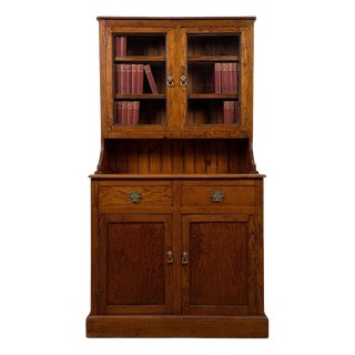 Antique 19th Century English Victorian Pitch Pine Dresser For Sale
