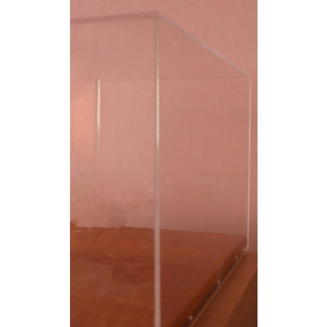 Vintage Plexiglass and Wood Base Display Case 32 Inches X 18 Inches For Sale - Image 10 of 11