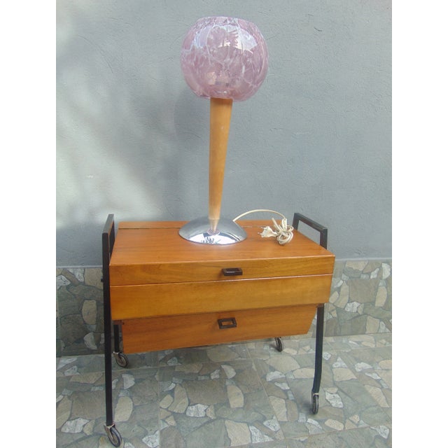 Wood Vintage Murano Table Lamp, 1970s For Sale - Image 7 of 8