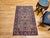 Vintage Kerman Lavar Rug, Hand-Knotted Wool, Floral Pattern, Ivory & Blue, 3x5 For Sale - Image 9 of 12